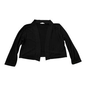 Calvin Klein Classic 3/4 Sleeve Shrug - Black Cardigan- Cropped